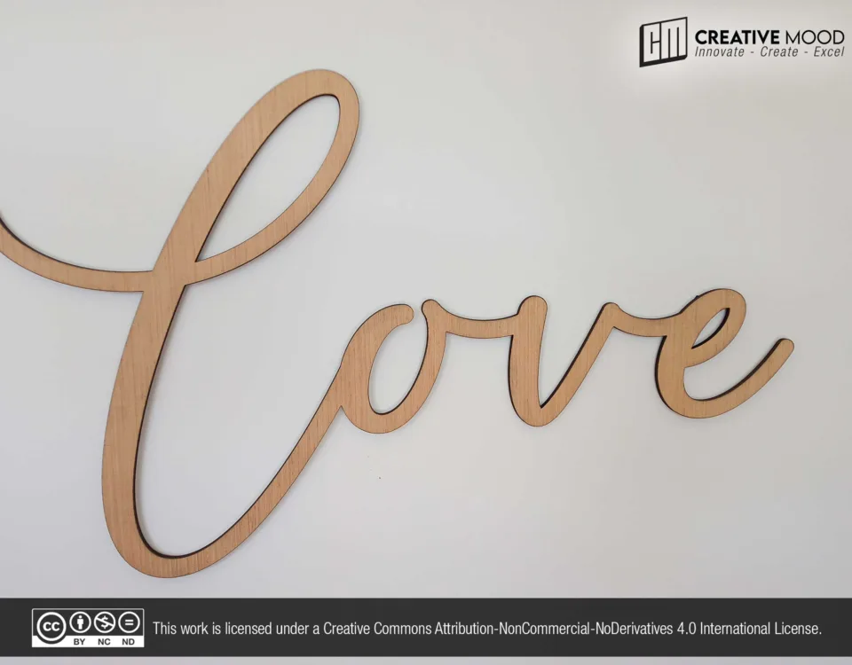 'Love' Laser Cut