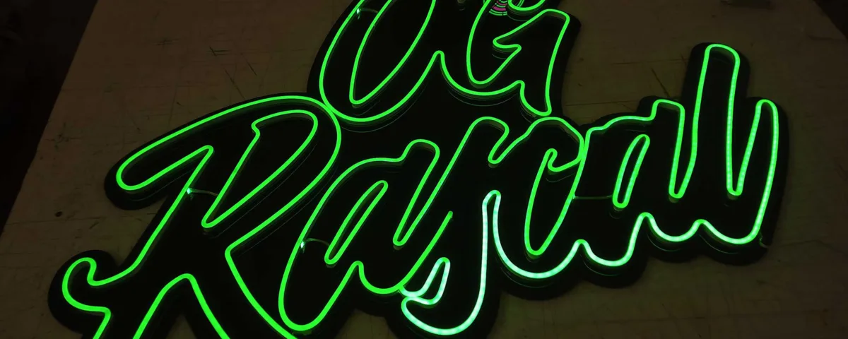 ‘OG Rascal’ Green LED Neon Sign