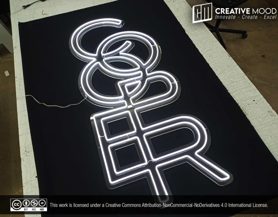 ‘COOPER’ Cool White LED Neon Sign