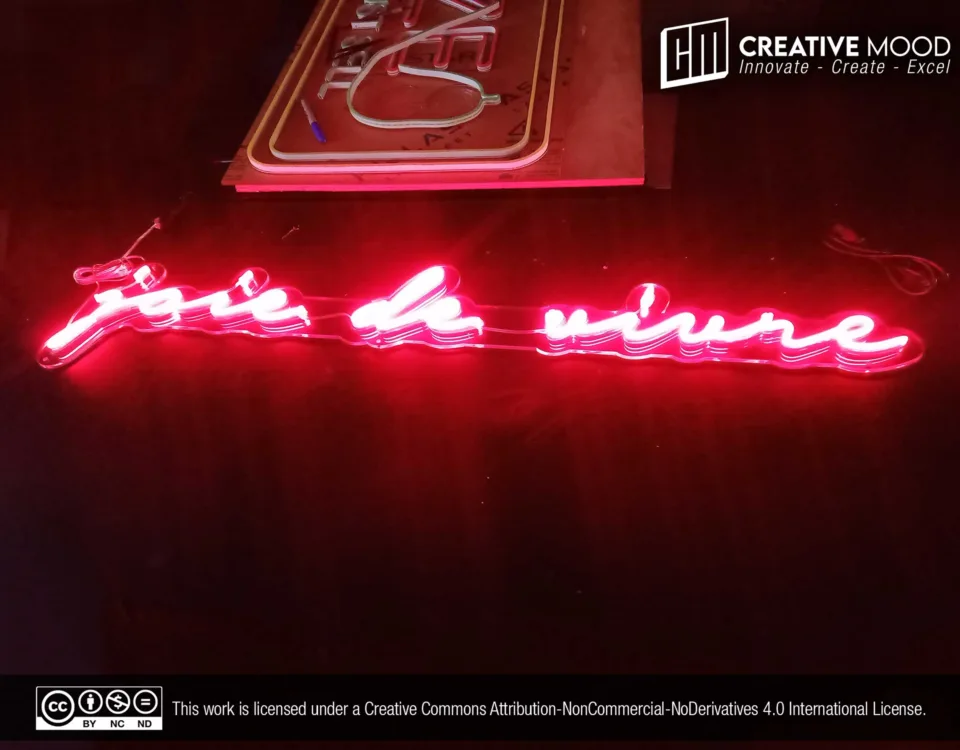 ‘Joie de vivre’ Red LED Neon Sign