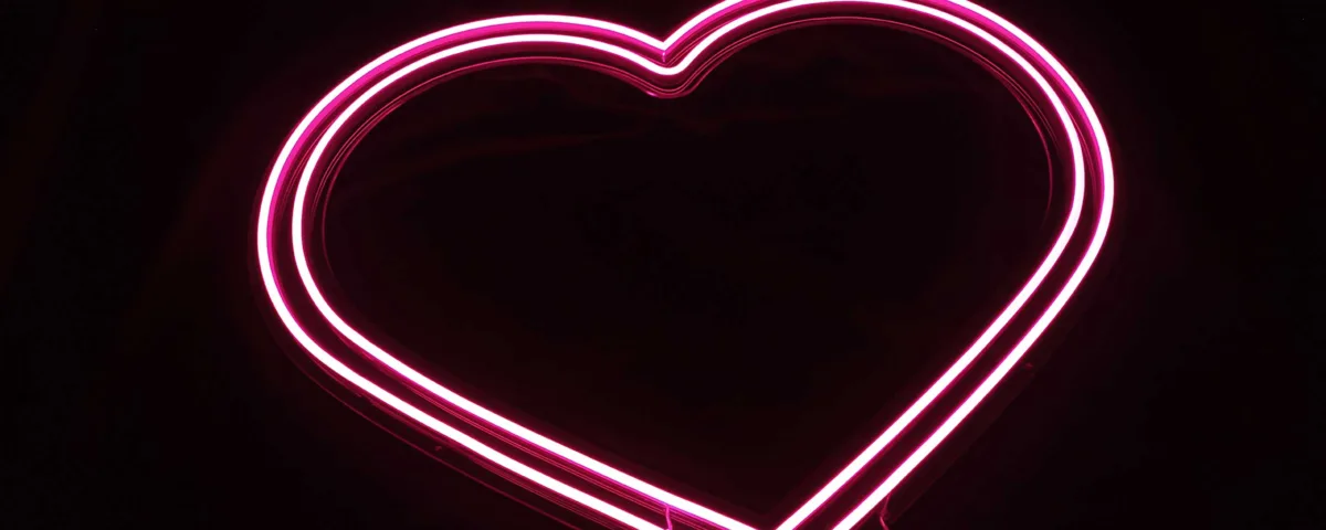 Heart Pink LED Neon Sign