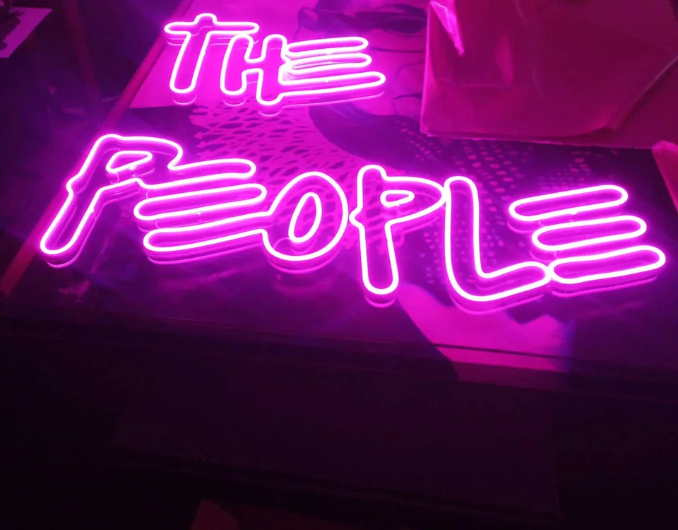‘WE THE PEOPLE’ Pink LED Neon Sign