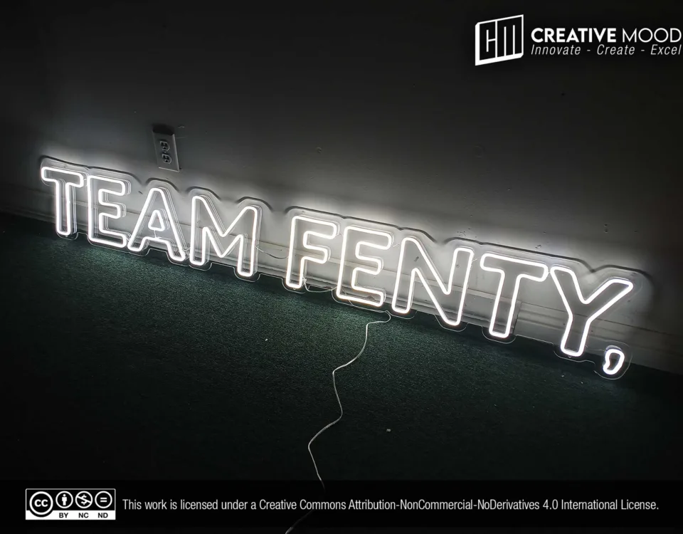 ‘TEAM FENTY’ Cool White LED Neon Sign
