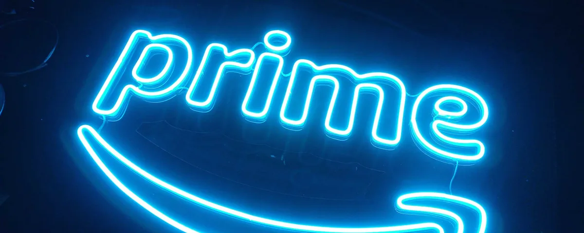 Amazon Prime logo Light Blue LED Neon Sign