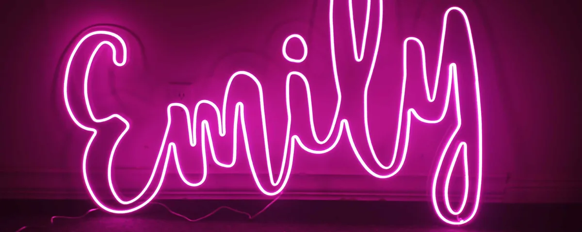 ‘Emily’ Pink LED Neon Sign