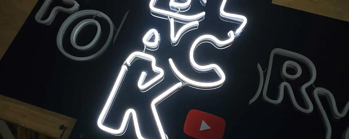 ‘BLACK’ Cool White LED Neon Sign