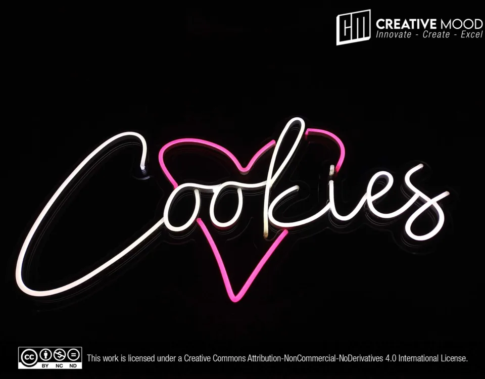 ‘Cookies’ Cool White LED Neon Sign