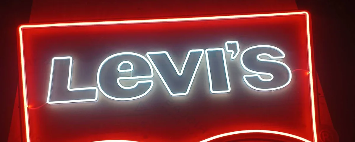 Levi’s Logo Cool White and Red LED Neon Sign