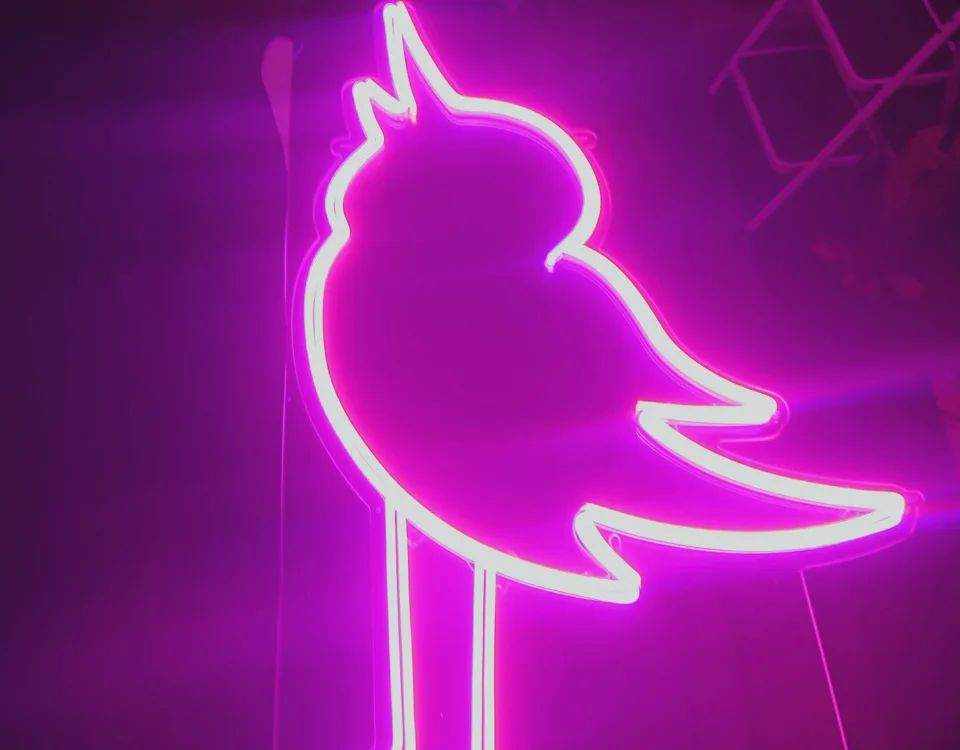 Bird-Shaped Pink LED Neon Sign