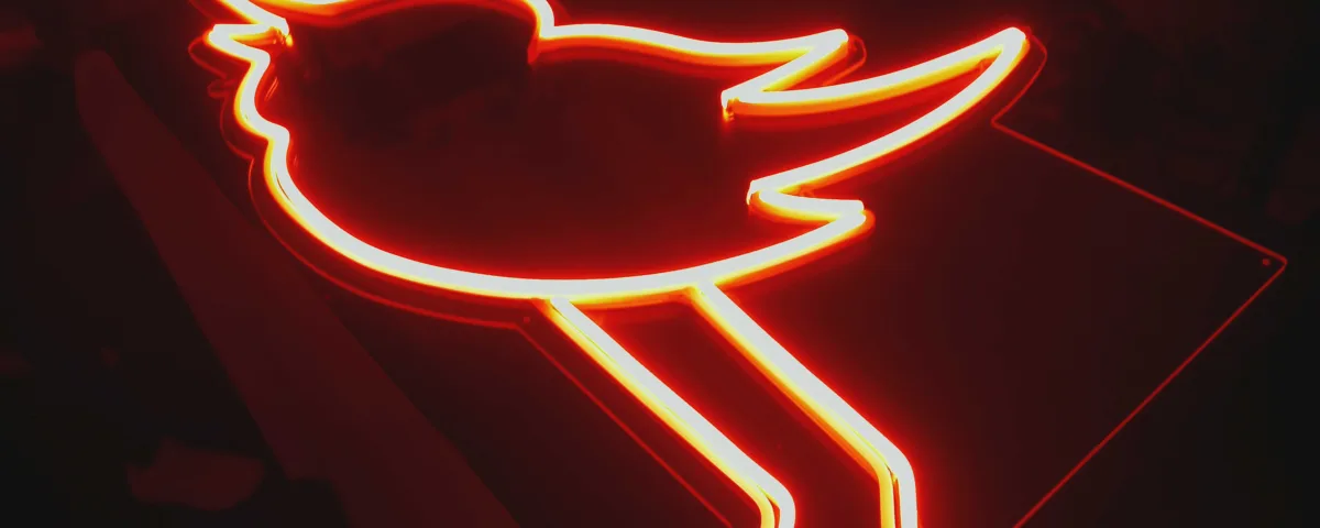 Bird-Shaped Orange LED Neon Sign