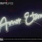 ‘Amor Eterno’ Cool White LED Neon Sign