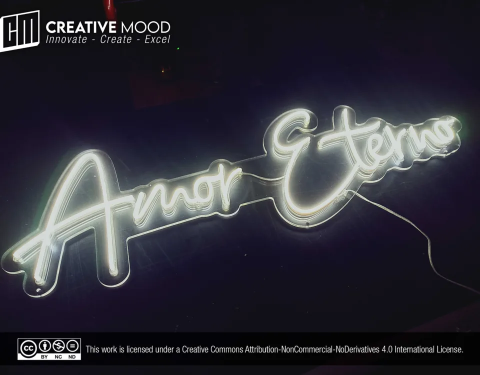 ‘Amor Eterno’ Cool White LED Neon Sign