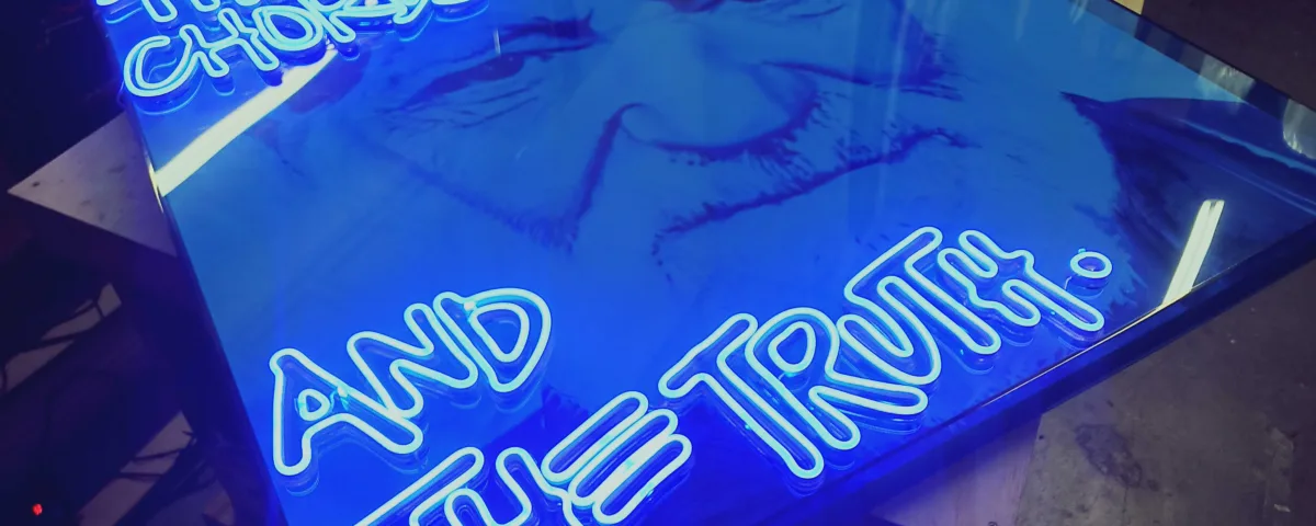 ‘Three Chords And The Truth’ Blue LED Neon Sign