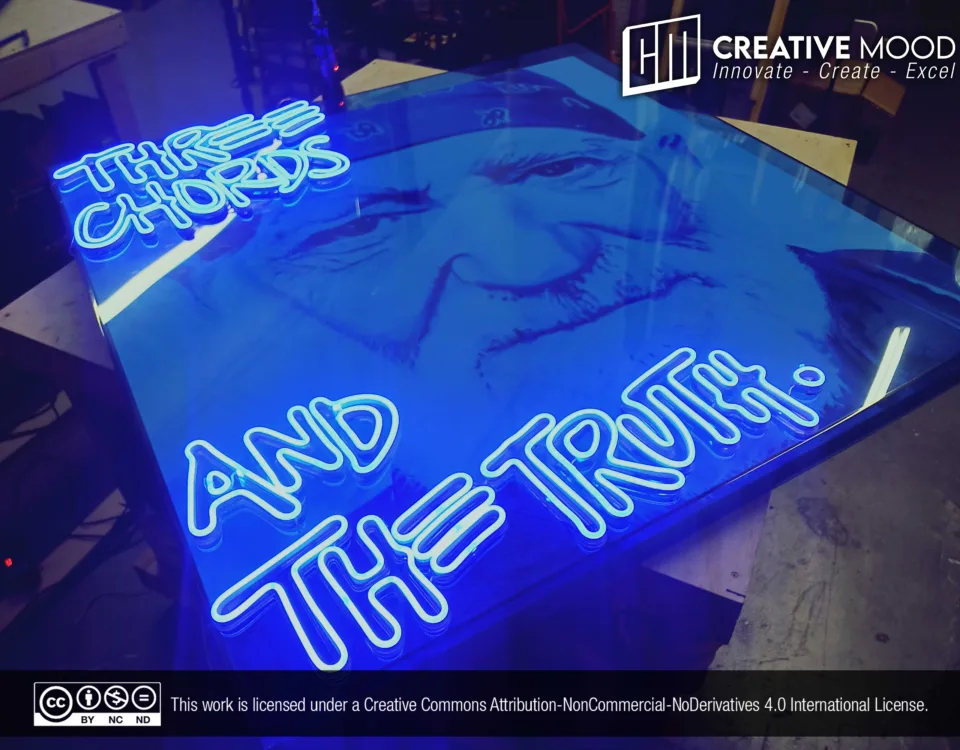 ‘Three Chords And The Truth’ Blue LED Neon Sign
