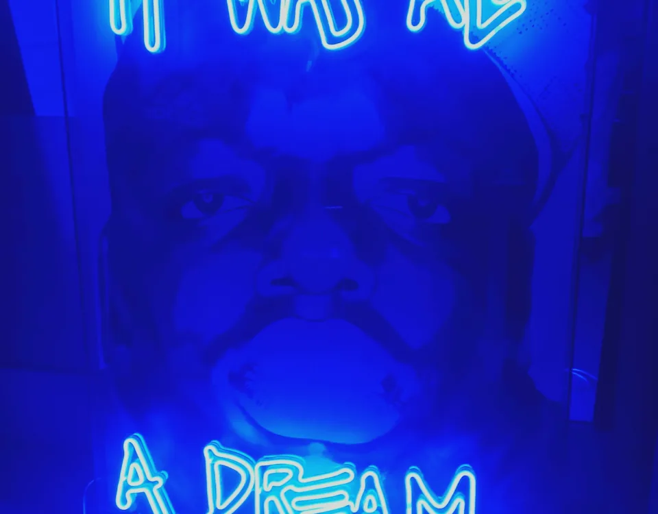 ‘It was all a dream’ Blue LED Neon Sign