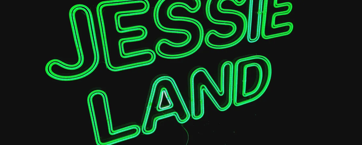 ‘JESSIE LAND’ Green LED Neon Sign