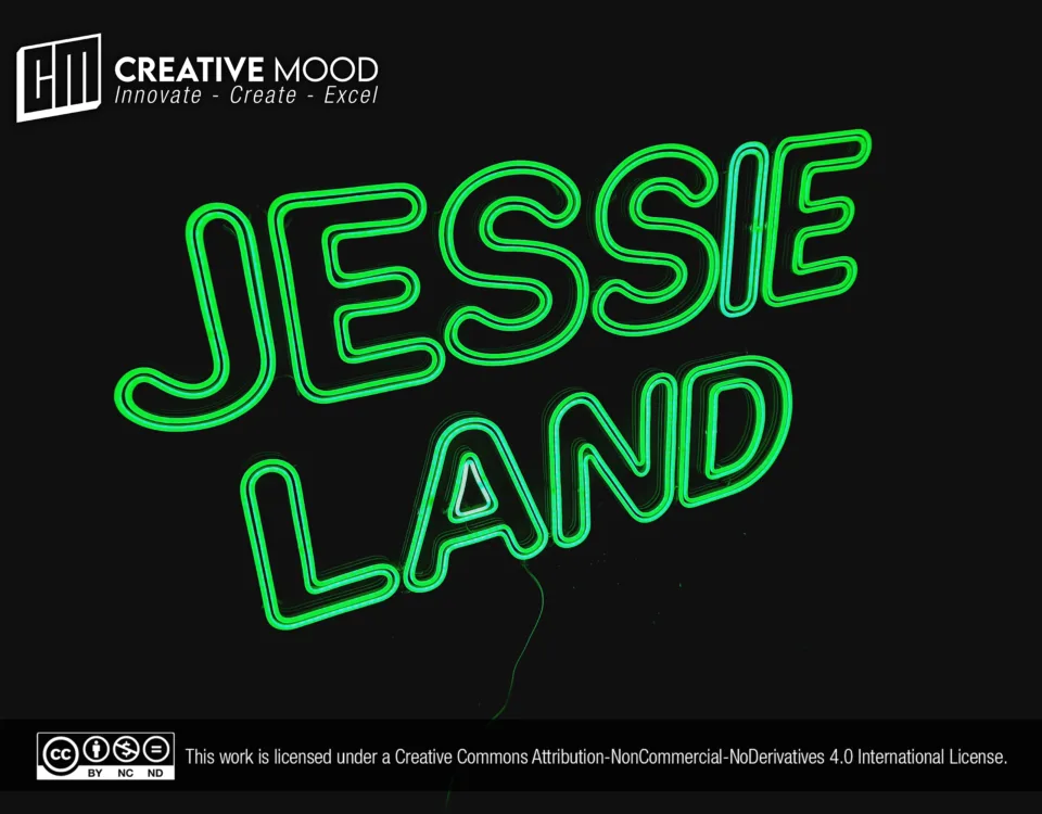 ‘JESSIE LAND’ Green LED Neon Sign