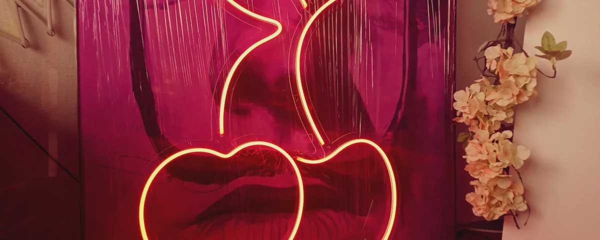 Cherry-Shaped Red LED Neon Sign
