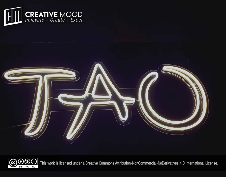 ‘TAO’ Cool White LED Neon Sign