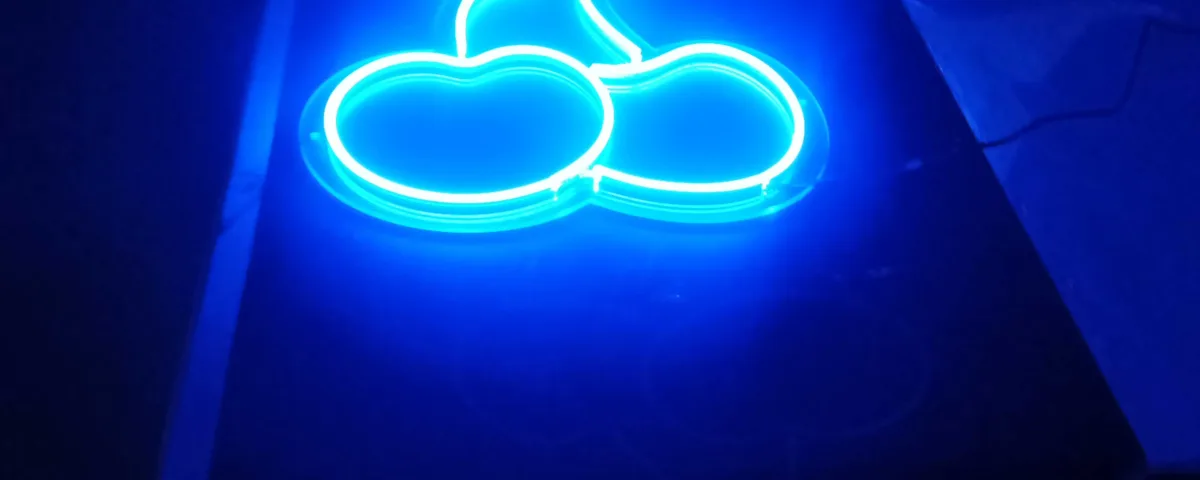 Cherry Blue LED Neon Sign