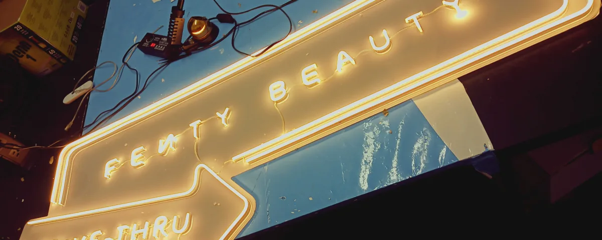 ‘FENTY BEAUTY’ Warm White LED Neon Sign