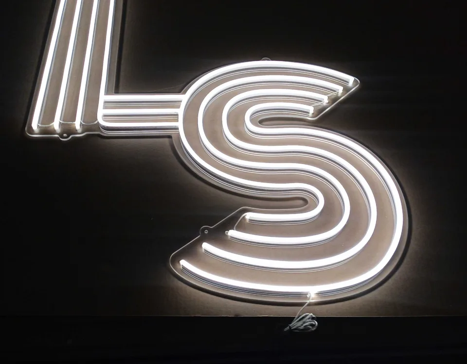 ‘LS’ Cool White LED Neon Sign