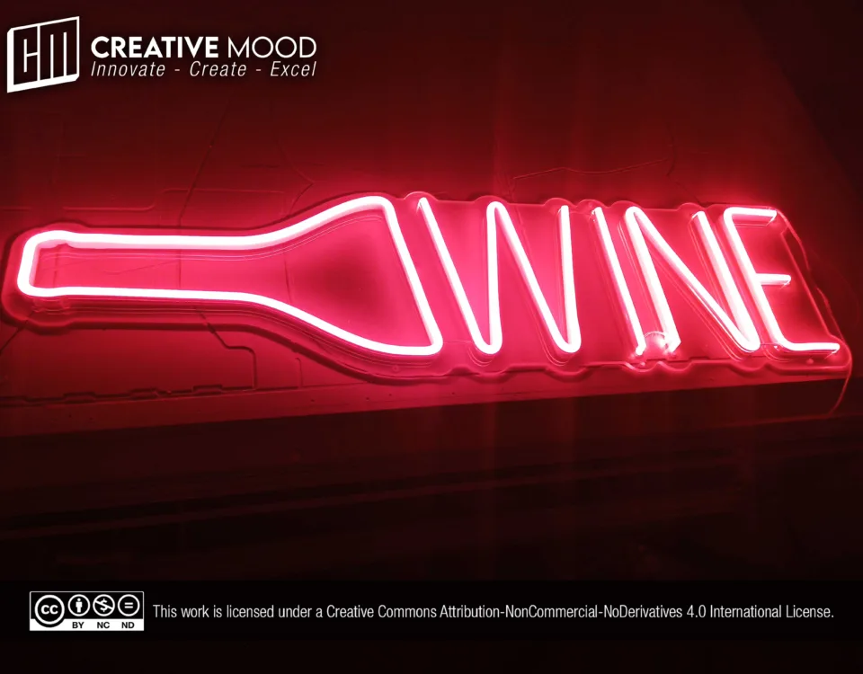 ‘WINE’ Red LED Neon Sign