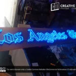 ‘Los Angeles Times’ Blue LED Neon Sign