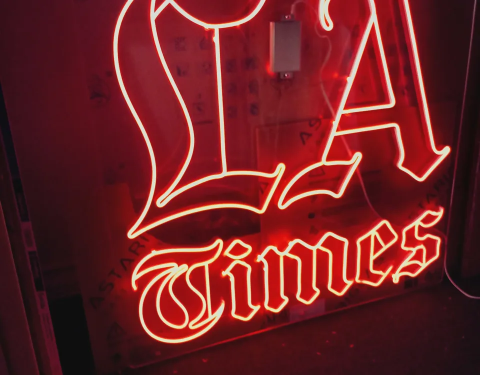 ‘LA Times’ Red LED Neon Sign