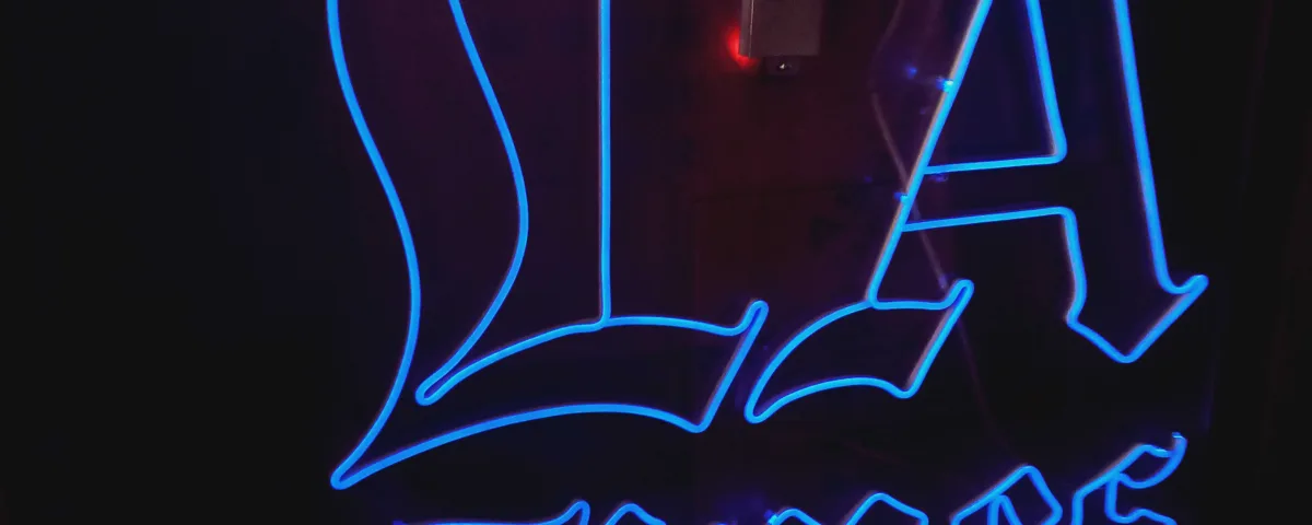 ‘LA Time’ Blue LED Neon Sign