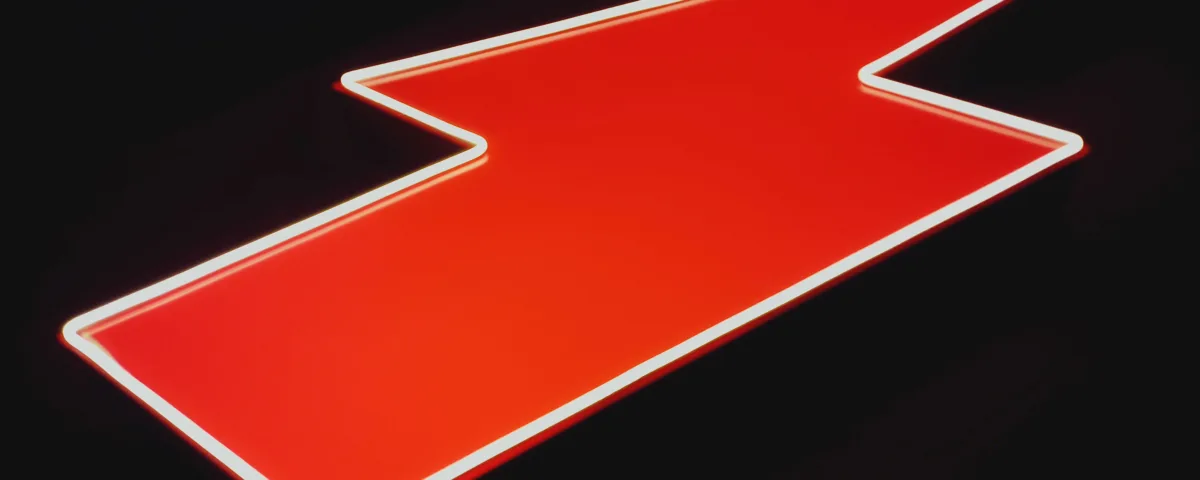 Red Lightning Whit Cool White LED Neon Sign