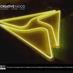 Triangular Logo Yellow LED Neon Sign