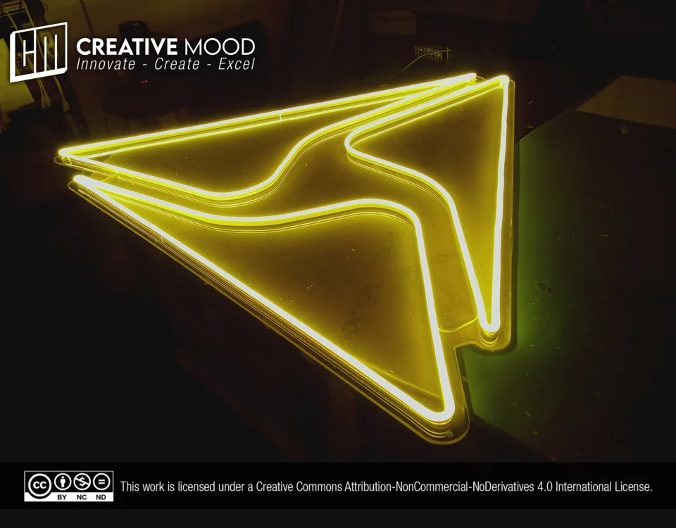 Triangular Logo Yellow LED Neon Sign