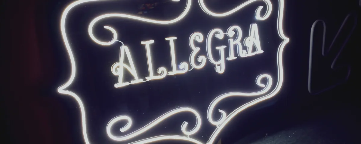 ‘Allegra’ Cool White LED Neon Sign