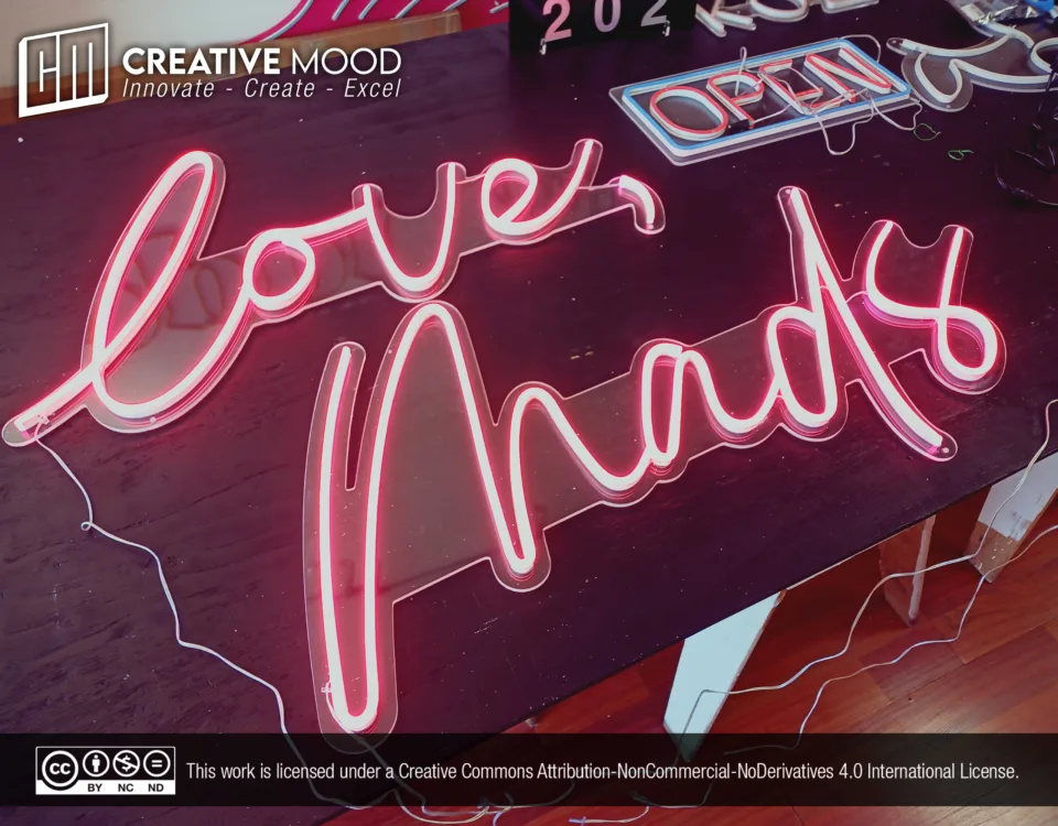 ‘Love, Mads’ Pink LED Neon Sign
