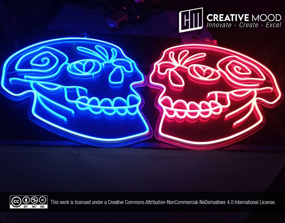 Mexican Skulls LED Neon Sign
