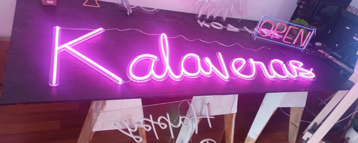 ‘Kalaveras’ Pink LED Neon Sign
