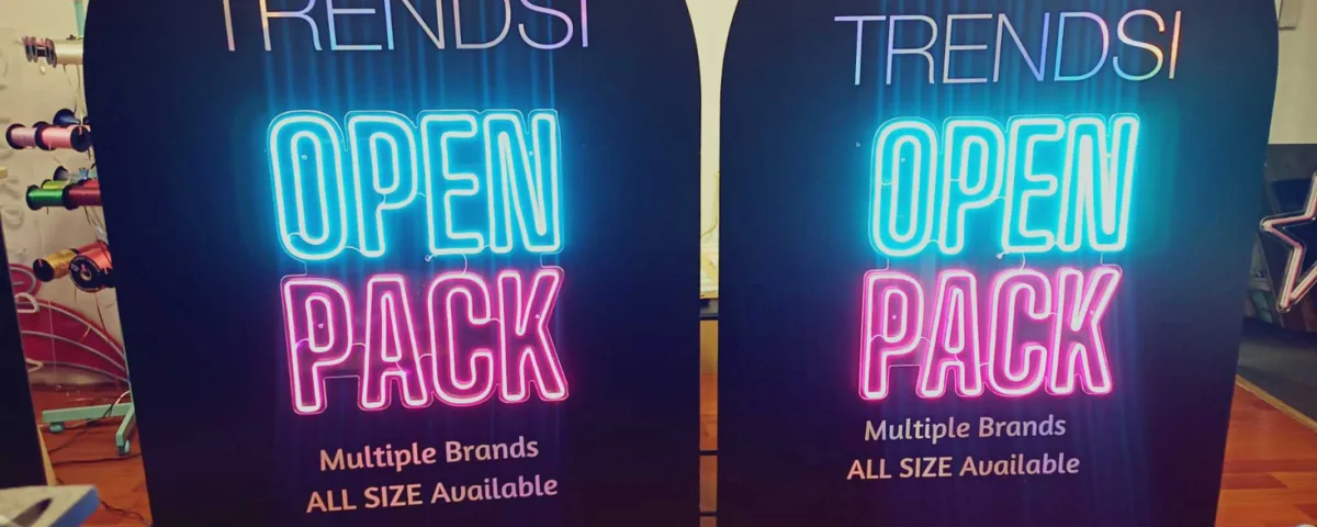 ‘OPEN PACK’ LED Neon Sign