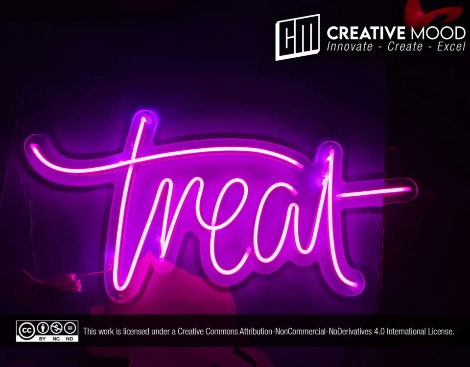 ‘Treat’ Purple LED Neon Sign