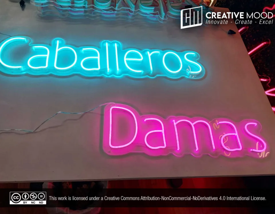 ‘Caballeros Damas’ LED Neon Sign