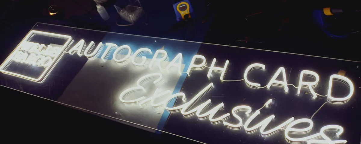 ‘Wells Fargo Autograph Card Exclusives’ Cool White LED Neon Sign