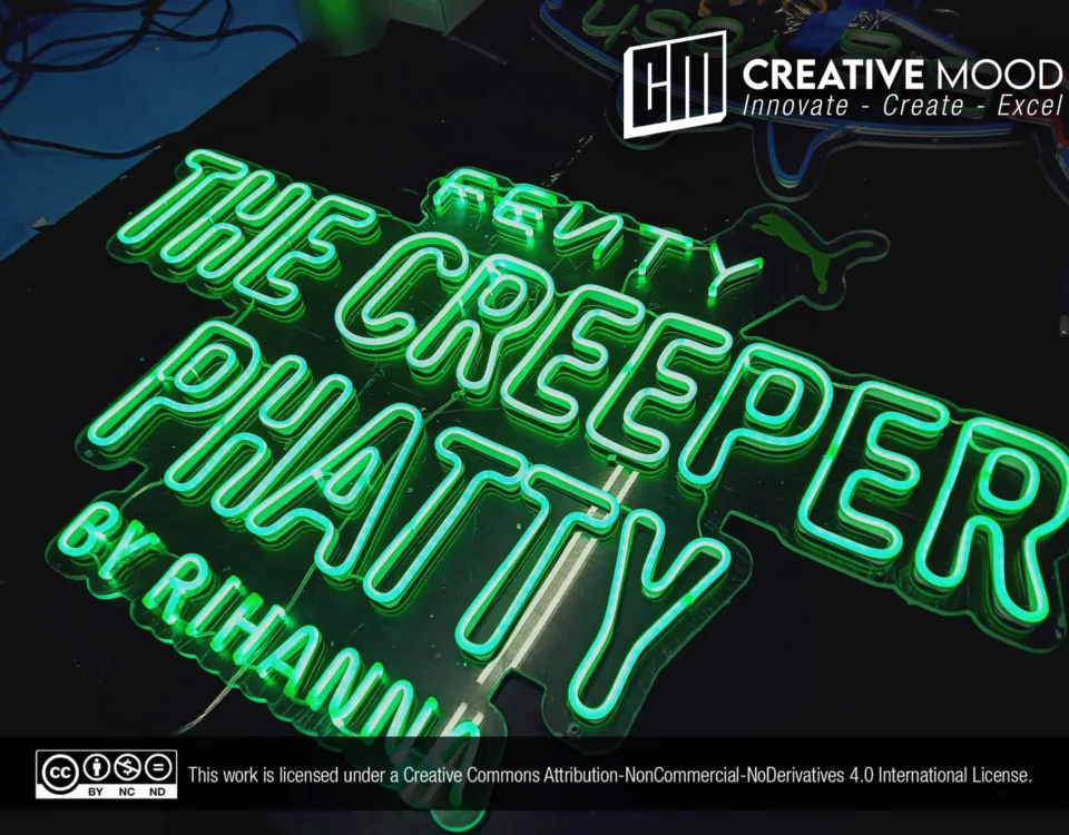 ‘THE CREEPER PHATTY’ Green LED Neon Sign
